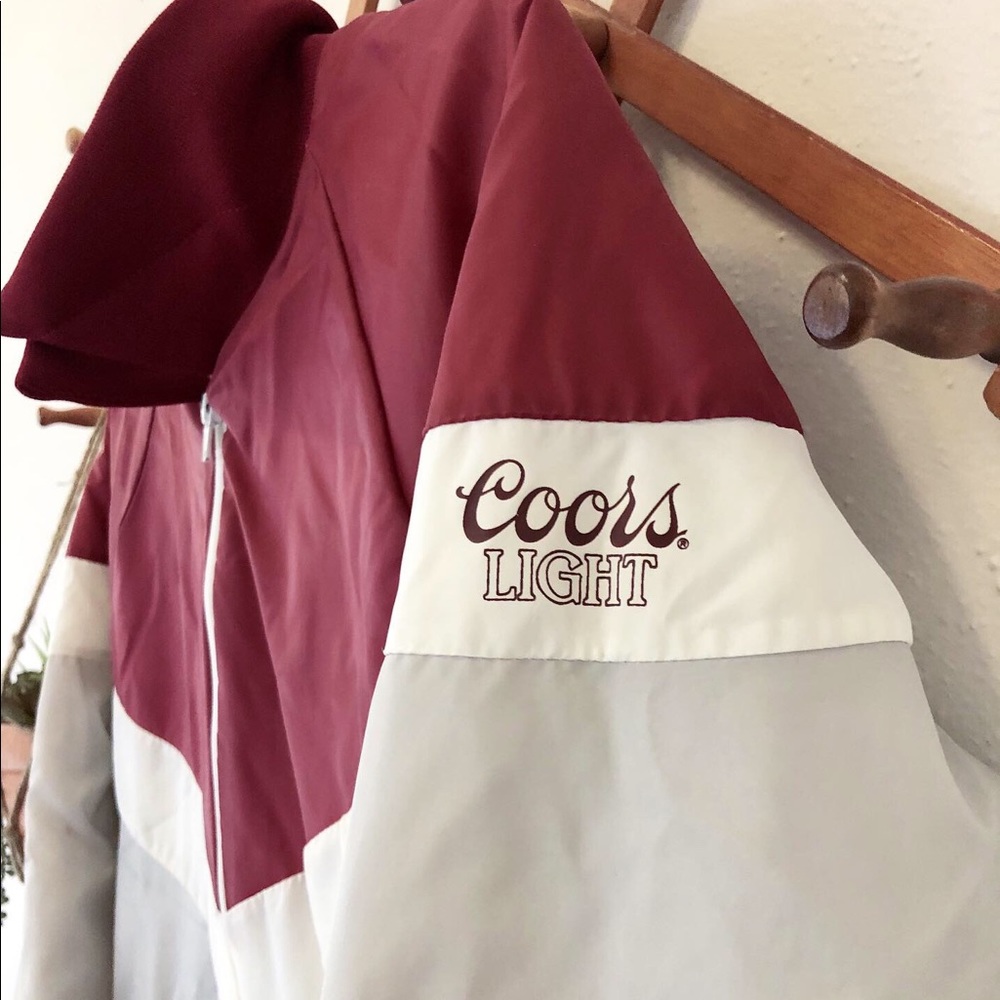 Men’s Vintage zip up jacket wit Coors Light logo